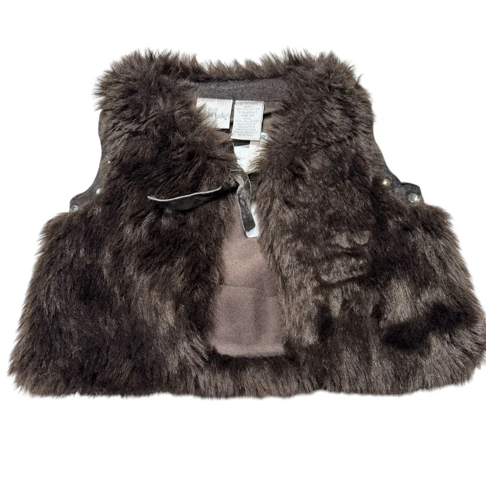 NWT New Koala Kids Faux Fur Vest Size 6/9 Month